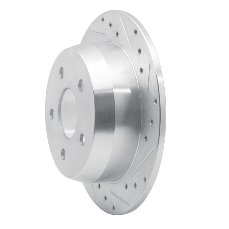 Jeep Grand Cherokee Brake Rotor (1) - Rear Right - R1 Concepts - Drilled & Slotted - Silver - `99-`04